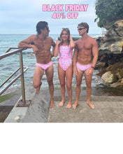 Load image into Gallery viewer, Pink Leaves Thick Strap One Piece Women's Swimsuit Salty Johnson AU