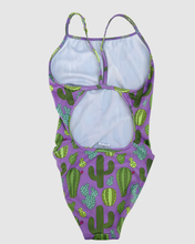 Load image into Gallery viewer, Prickly Business Thin Strap One Piece Women's Swimsuit Salty Johnson AU