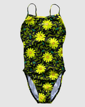 Load image into Gallery viewer, Salty Johnson AU Sustainable Womens One Piece Swimsuit with Bright Yellow Floral Design