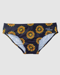 Retro Bloom floral print mens swim briefs in recycled REPREVE fabric, Salty Johnson