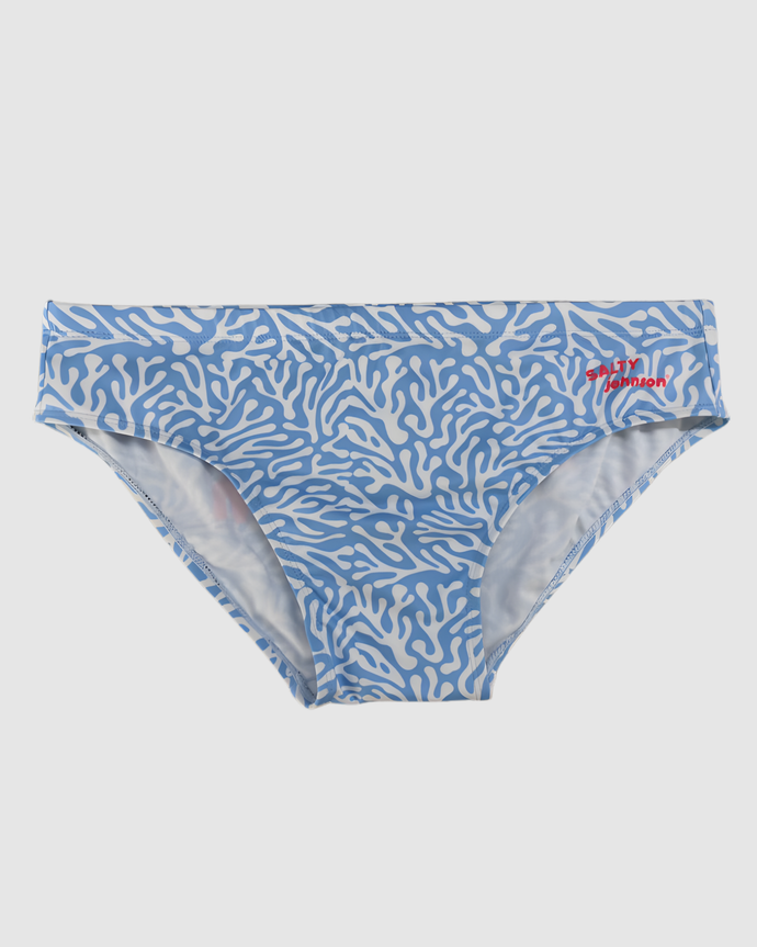 Leaves Men’s Swim Briefs - BLUE CORAL BRIEFS Salty Johnson AU