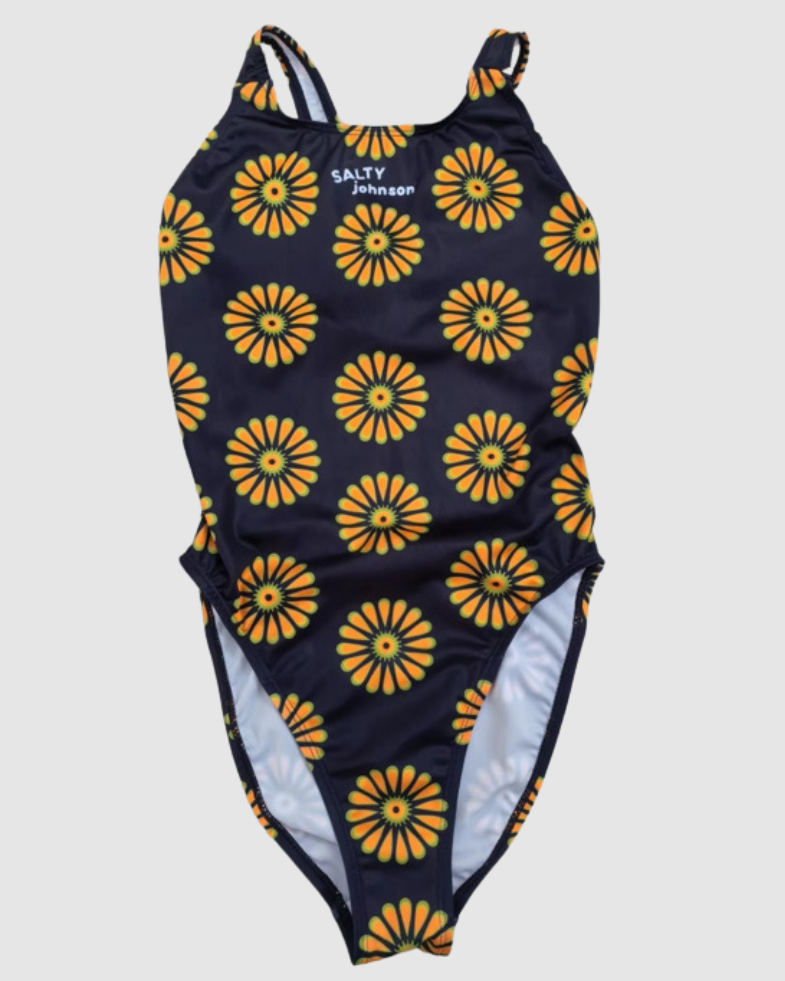 Retro Bloom Thick Strap One Piece Women's Swimsuit Salty Johnson AU