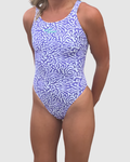 Violet Coral Thick Strap One Piece Women's Swimsuit Salty Johnson AU
