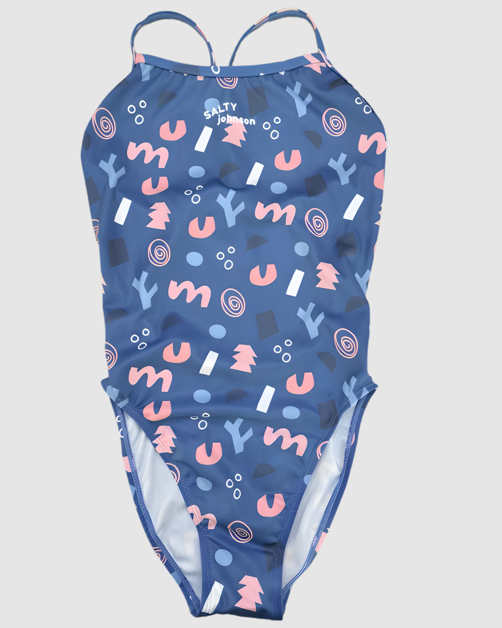 Squiggles Thin Strap One Piece Women's Swimsuit Salty Johnson AU
