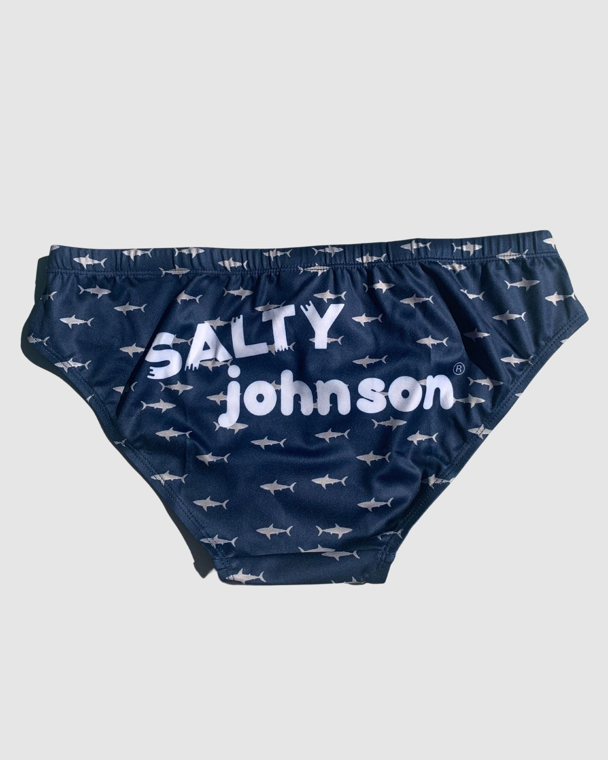 WHITE POINTER – Men's Swim Briefs | Sustainable UPF50+ Swimwear Salty Johnson