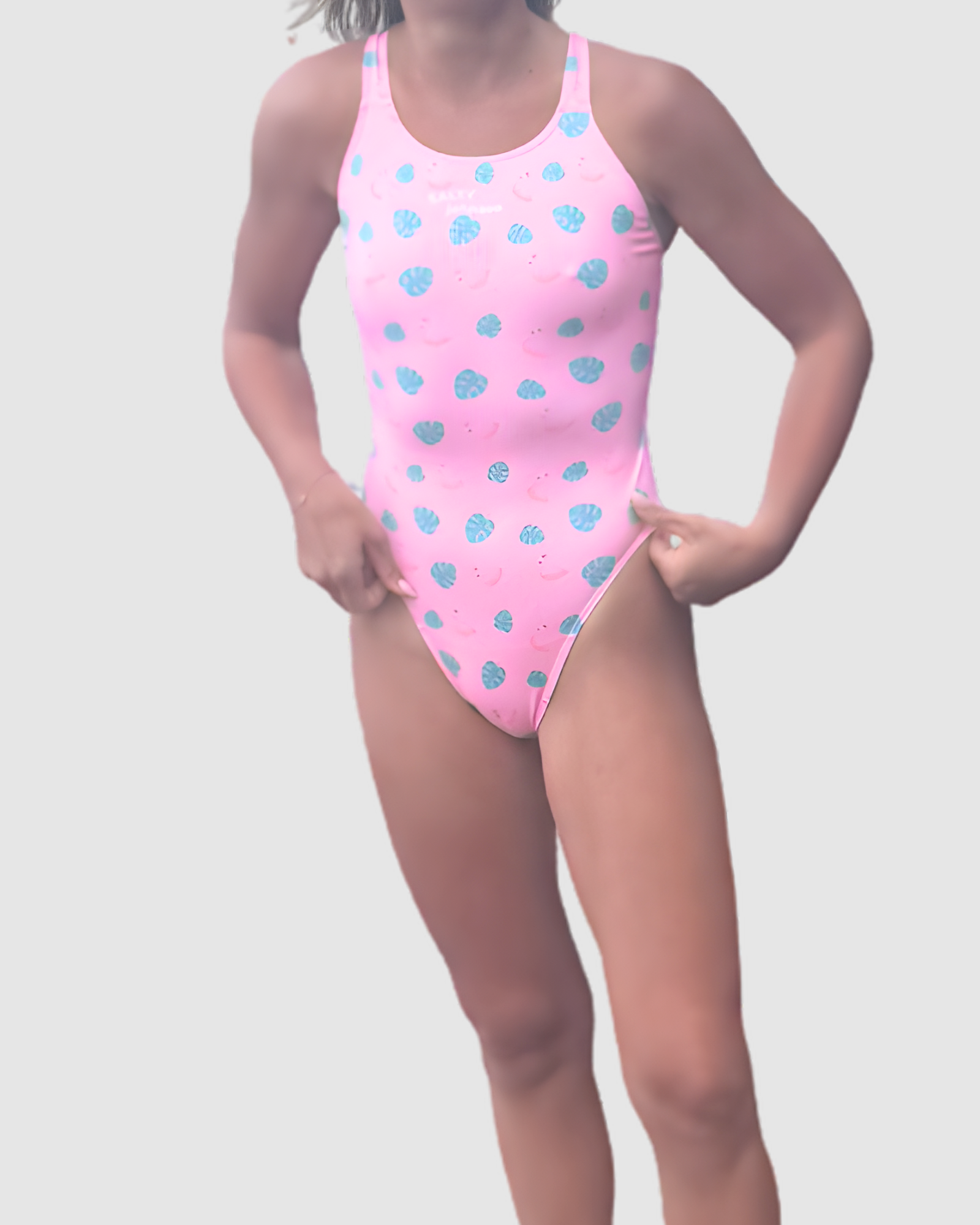 Leaves Thick Strap One Piece Women's Swimsuit Salty Johnson AU