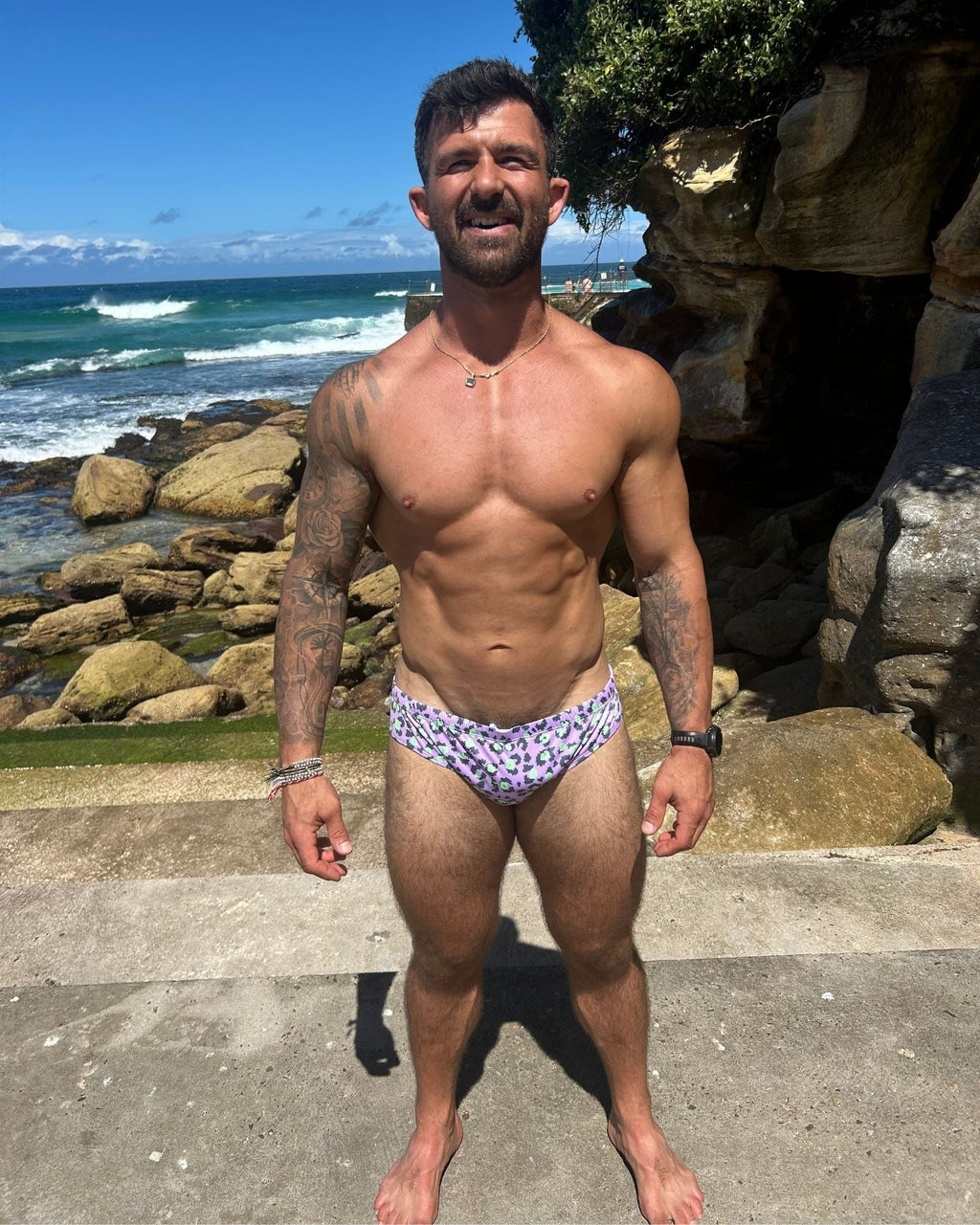 PURPLE PATCH – Men's Swim Briefs | Sustainable UPF50+ Swimwear Salty Johnson