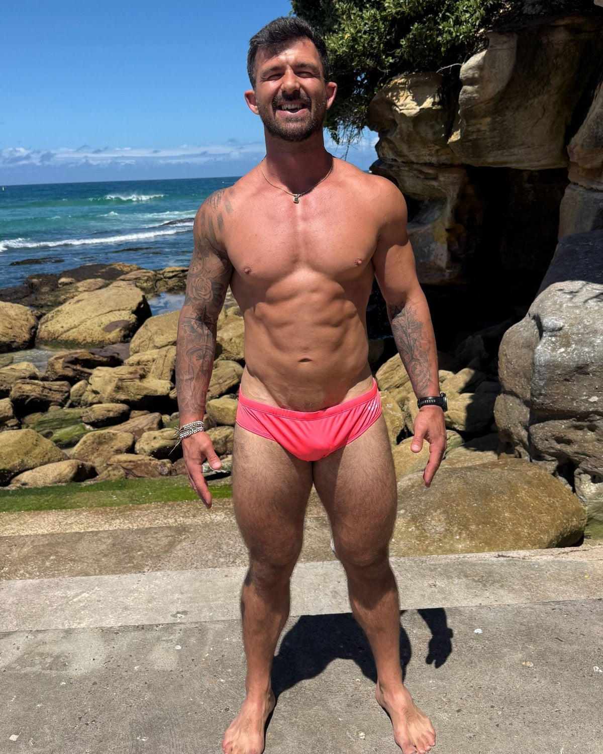 CLASSICS WATERMELON – Men's Swim Briefs | Sustainable UPF50+ Swimwear Salty Johnson