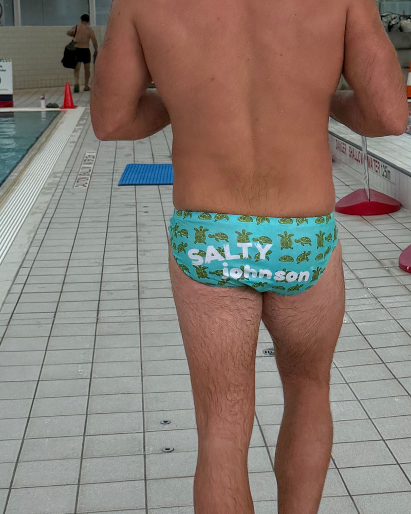 TURTLES – Men's Swim Briefs | Sustainable UPF50+ Swimwear Salty Johnson