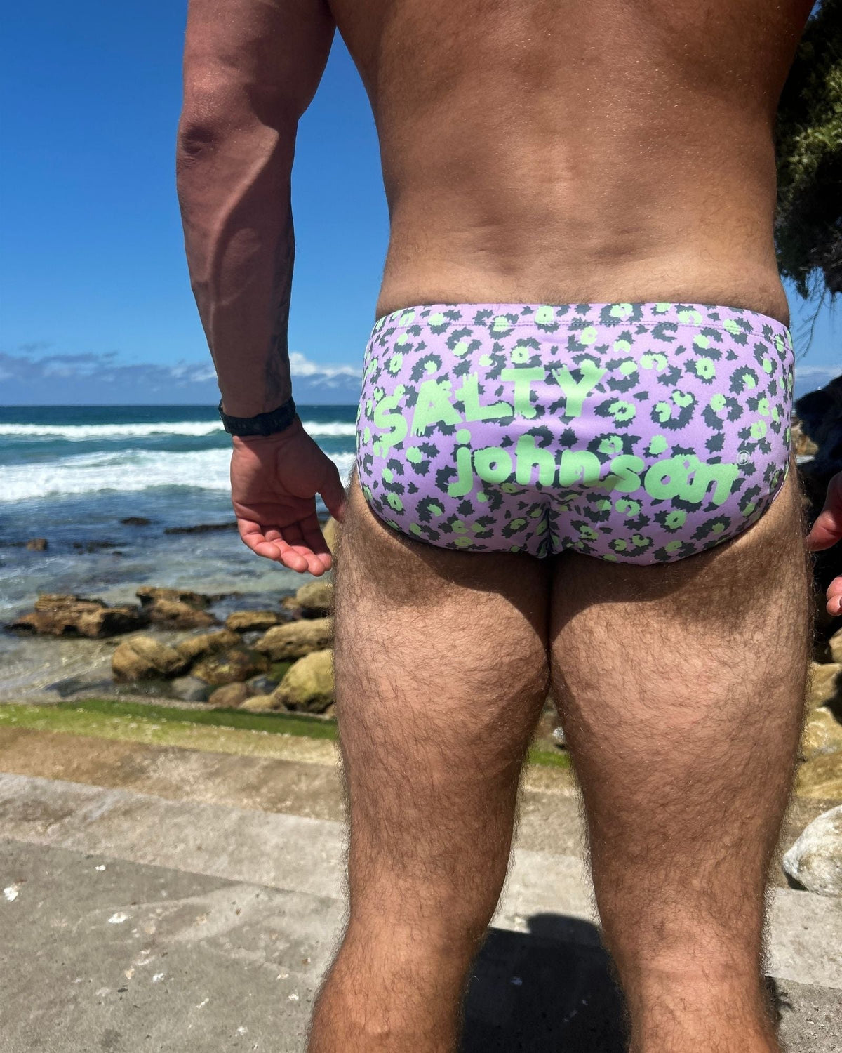 PURPLE PATCH – Men's Swim Briefs | Sustainable UPF50+ Swimwear Salty Johnson