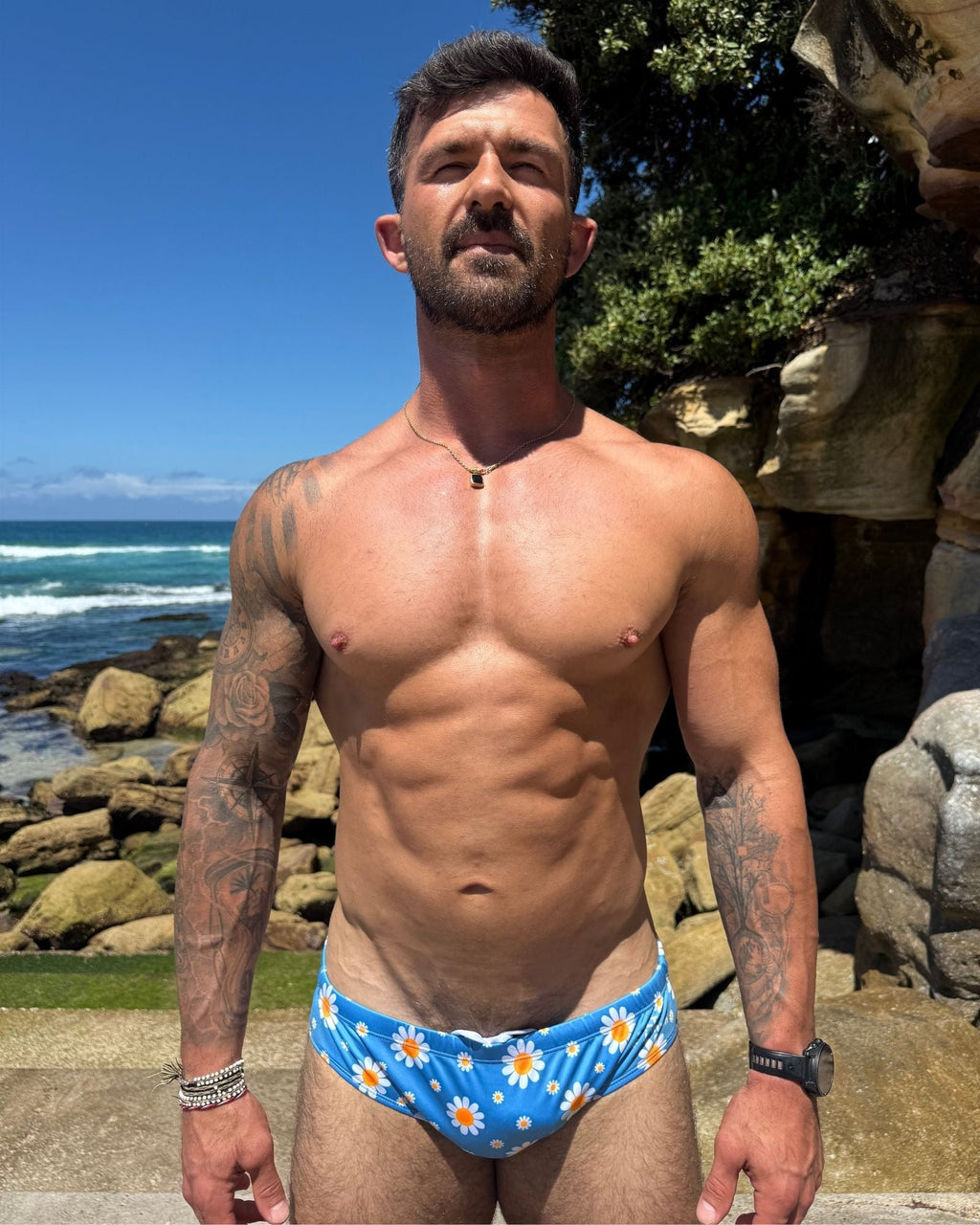 OOPSIE DAISY – Men's Swim Briefs | Sustainable UPF50+ Swimwear Salty Johnson