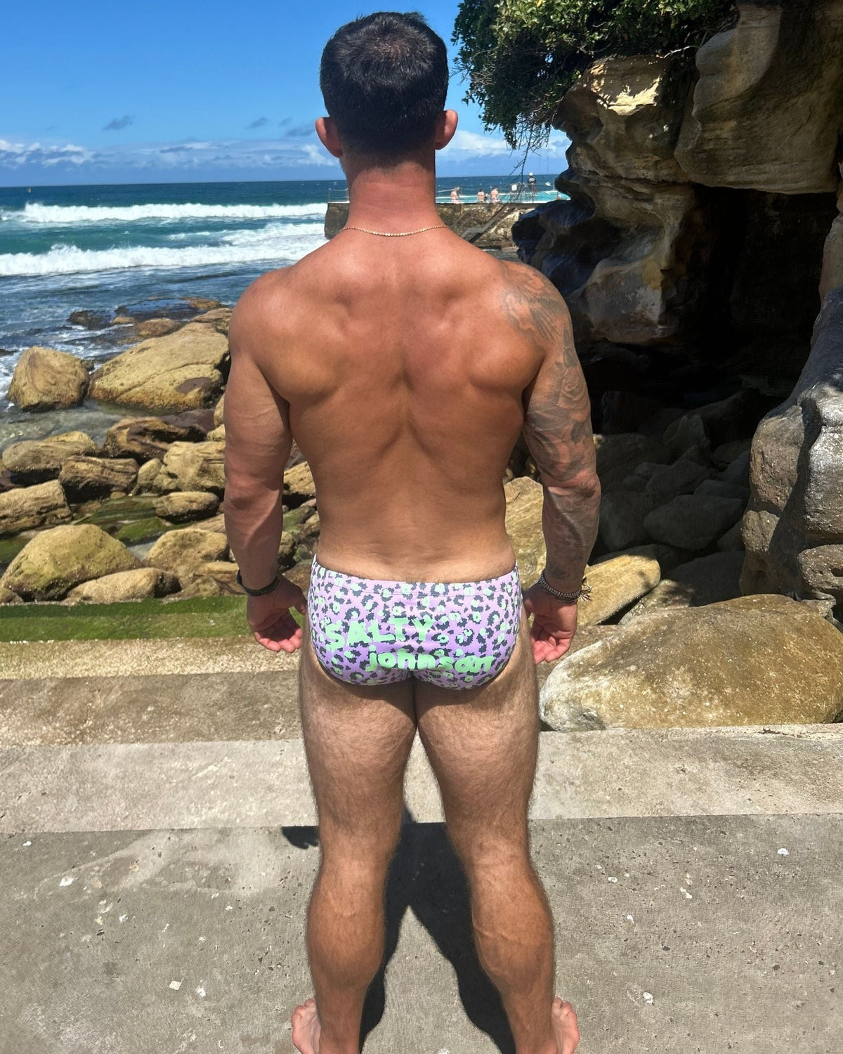 PURPLE PATCH – Men's Swim Briefs | Sustainable UPF50+ Swimwear Salty Johnson