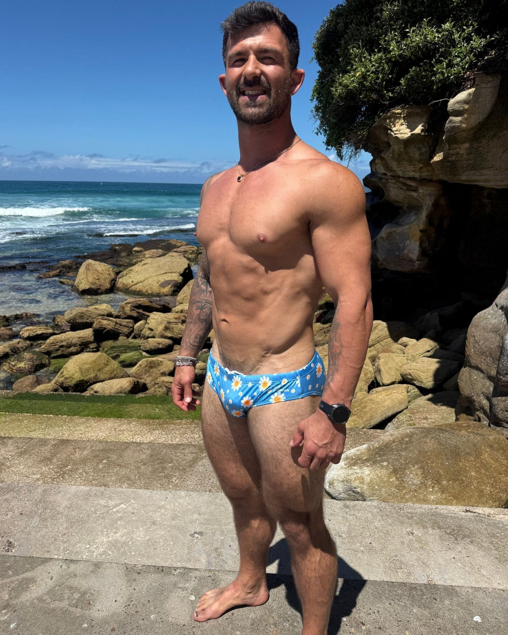 OOPSIE DAISY – Men's Swim Briefs | Sustainable UPF50+ Swimwear Salty Johnson