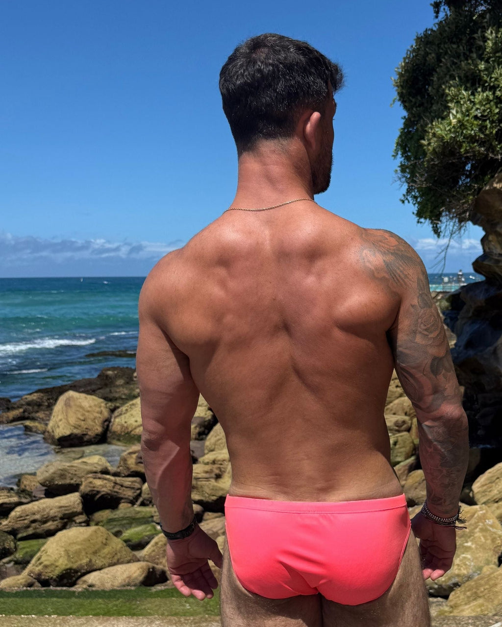 CLASSICS WATERMELON – Men's Swim Briefs | Sustainable UPF50+ Swimwear Salty Johnson