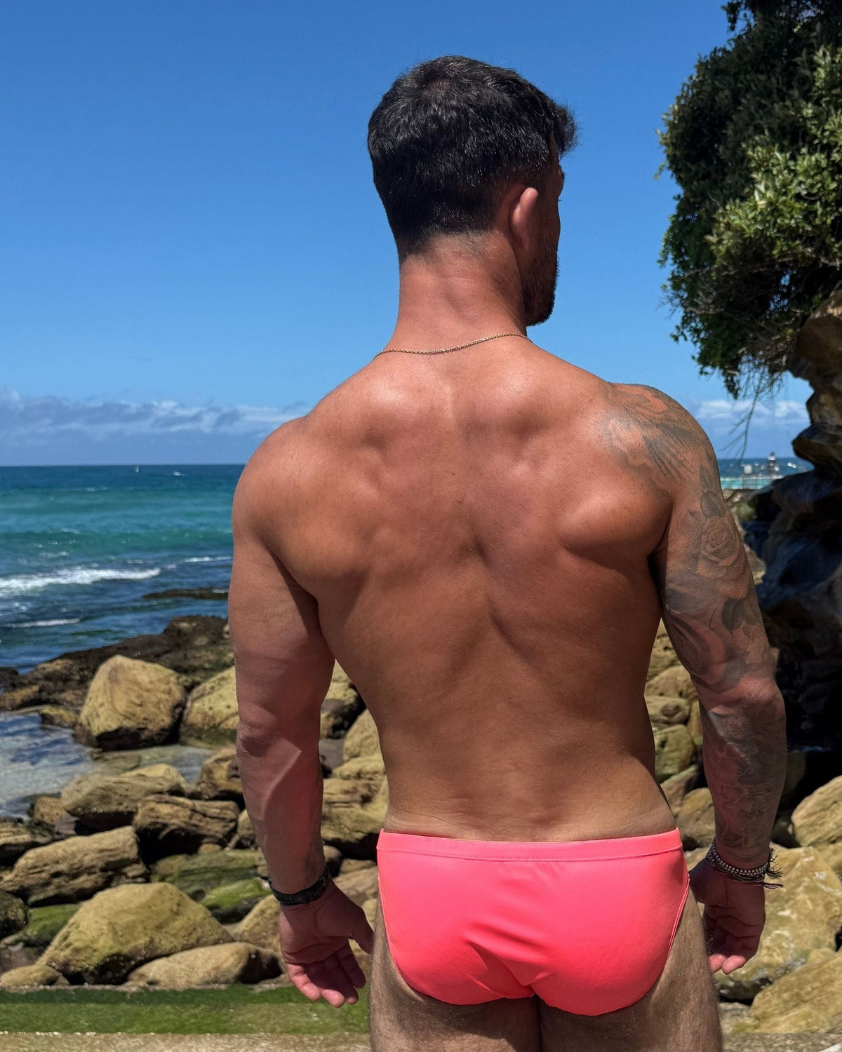 CLASSICS WATERMELON – Men's Swim Briefs | Sustainable UPF50+ Swimwear Salty Johnson