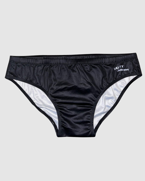 CLASSICS BLACK – Men's Swim Briefs | Sustainable UPF50+ Swimwear Salty Johnson