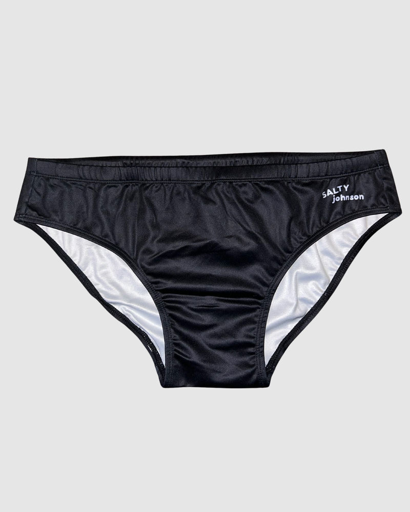 CLASSICS BLACK – Men's Swim Briefs | Sustainable UPF50+ Swimwear Salty Johnson