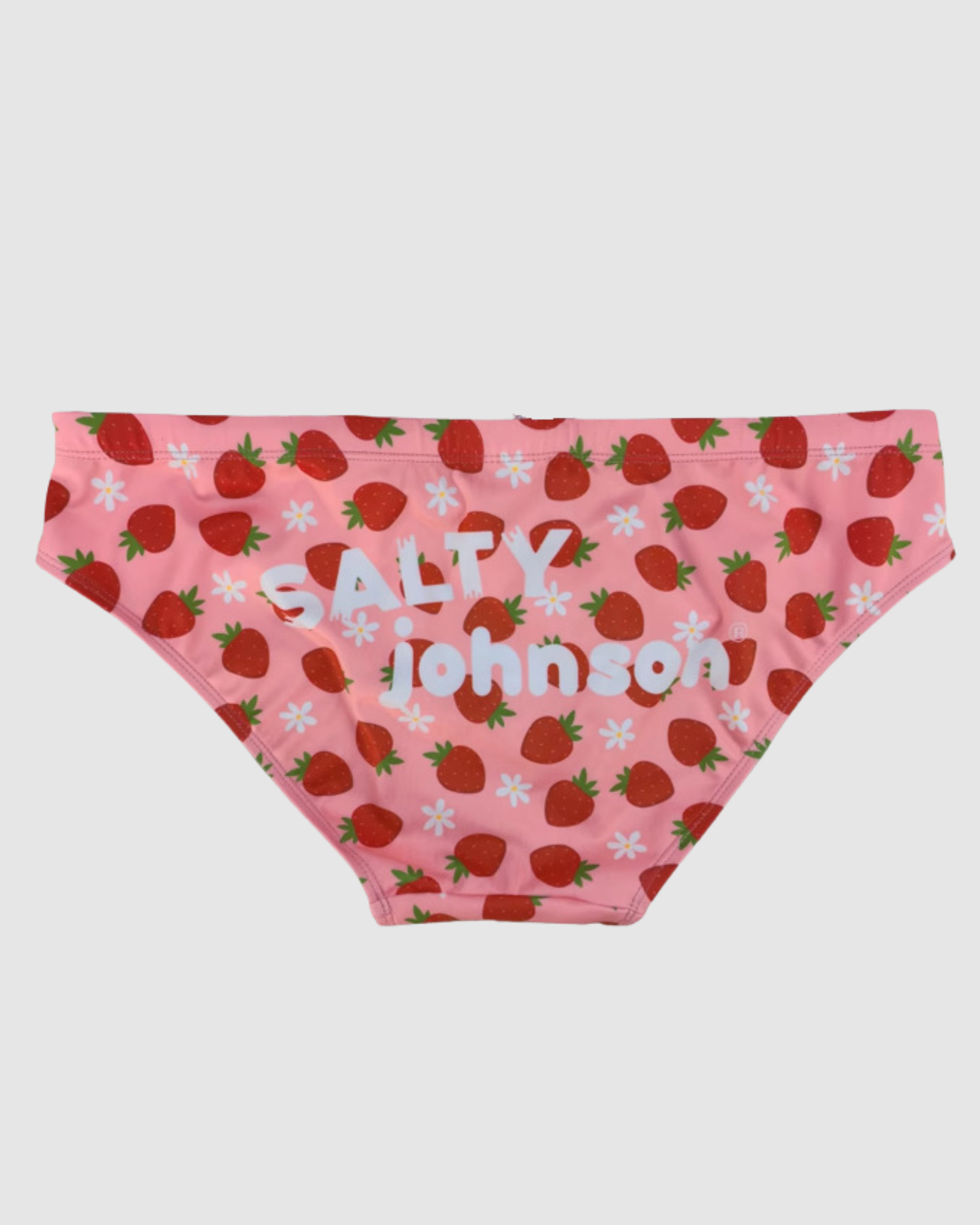 Sustainable Men’s Swim Briefs - Strawberry Kisses Salty Johnson AU