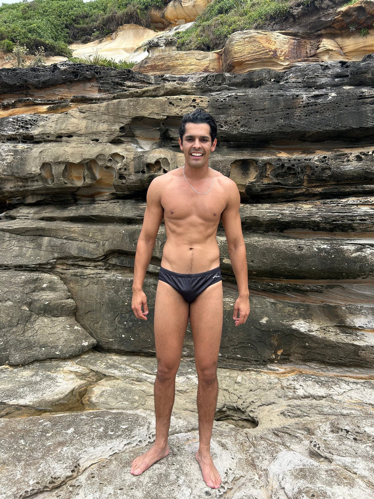 Mens Swimwear - Classics 2.0- Black Salty Johnson